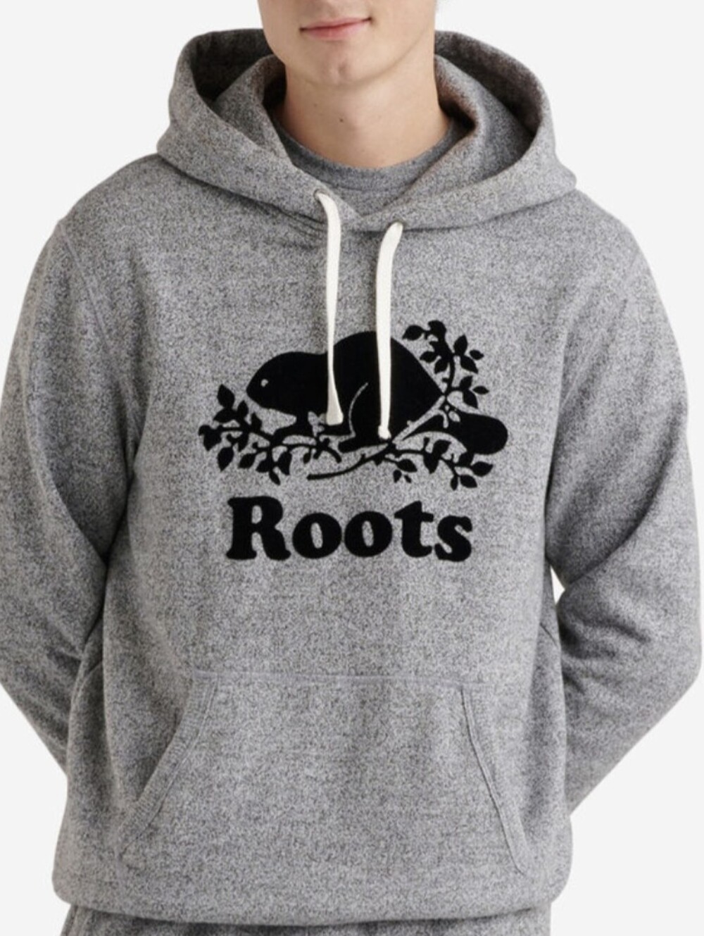 Roots Organic Origina Kangal Hoodie In Salt & Pepper Mens Size XS